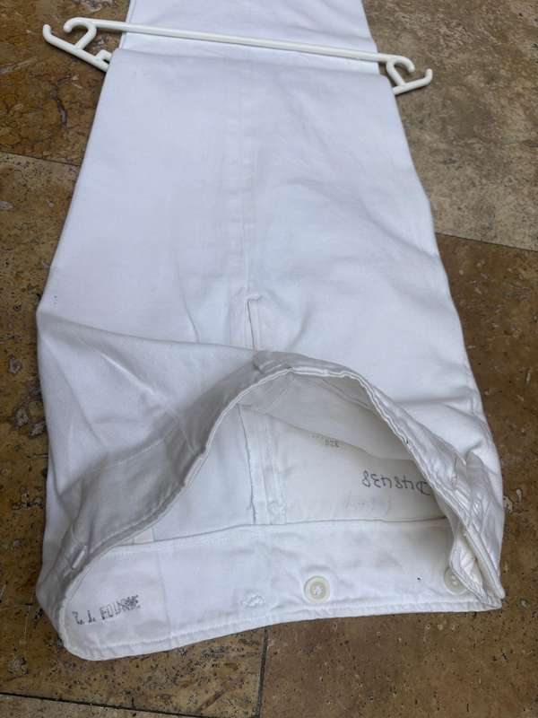 Vintage original SA Navy white suit uniform with buttons 1972