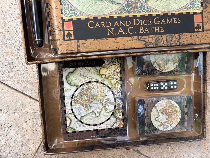 Card and dice games gift set by N A C Bathe complete unused