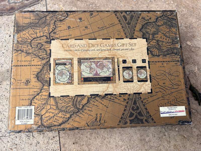 Card and dice games gift set by N A C Bathe complete unused