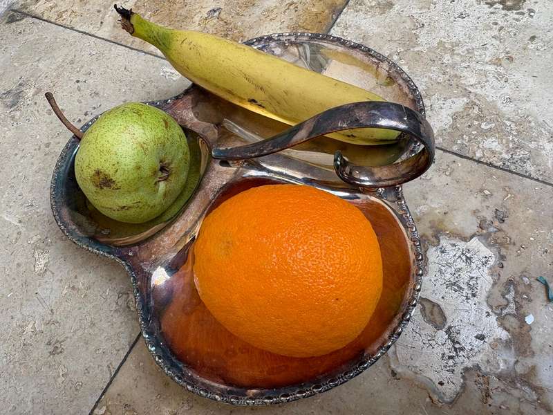 Vintage silver-plate section serving tray