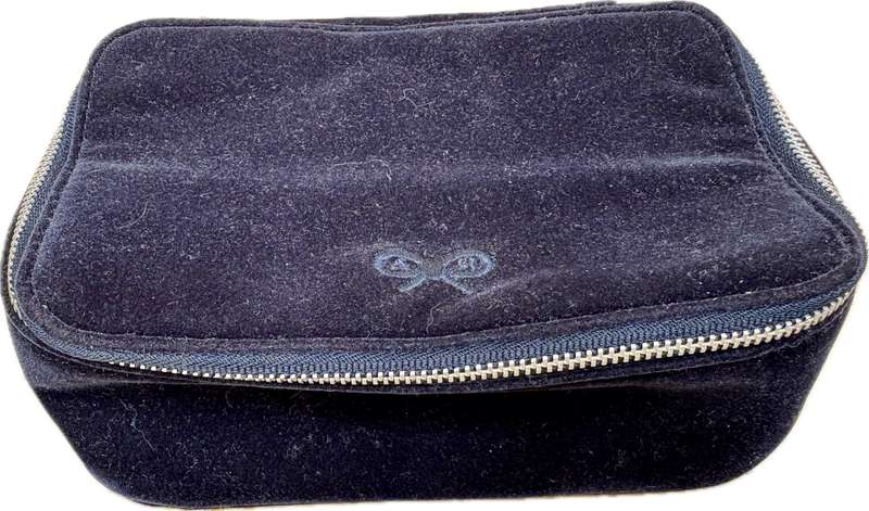 Anya Hindmarch Blue Velvet Bag British Airway First Class Amenity Case Only