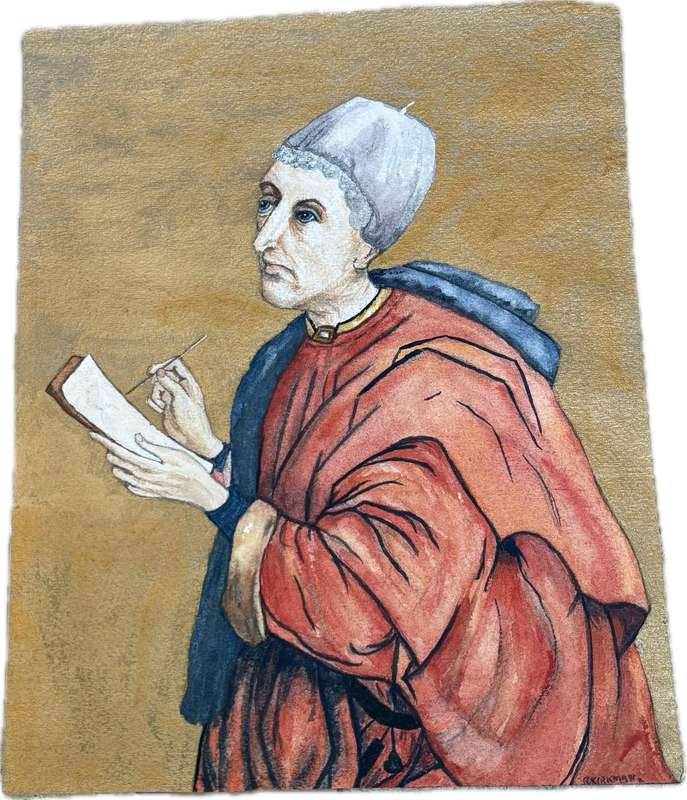 Rita Kirkman pastel painting of the Bishop