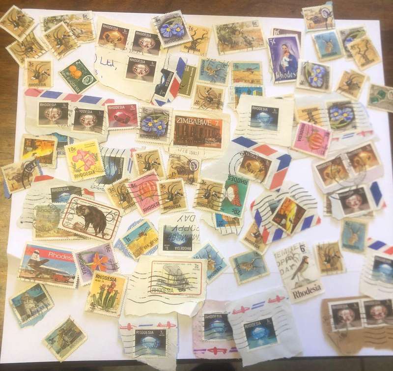 Mixed bulk lot of Rhodesian stamps