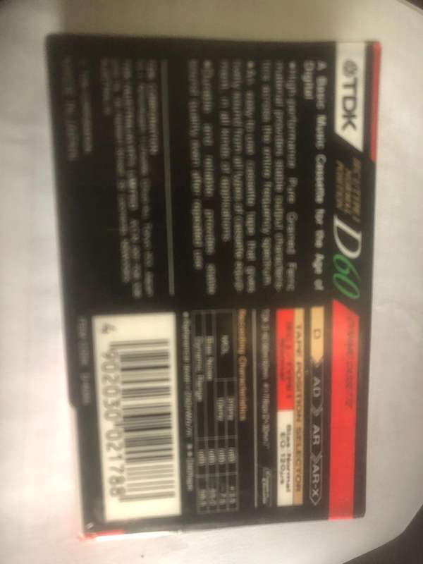 TDK D60 Blank Audio Cassette Tape - Unused and Sealed