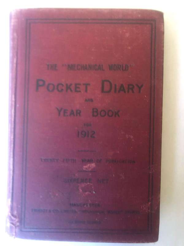 The 'Mechanical World' Pocket Diary and Year Book for 1912