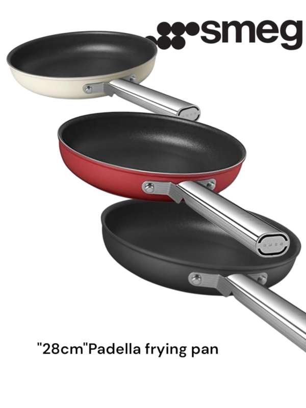 28CM Smeg Padella Non Stick Frying Pan Brand New