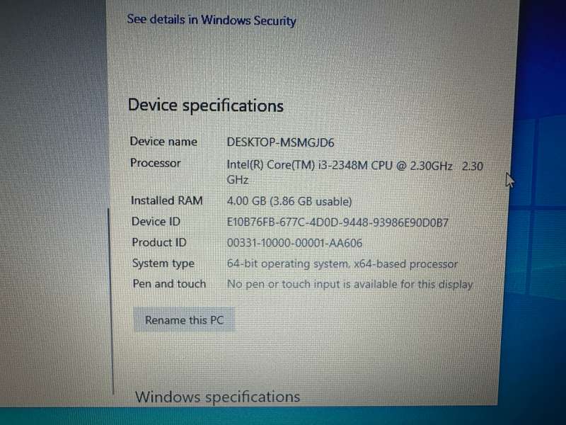 LENOVO-B590 - CORE I3 - 4GB RAM