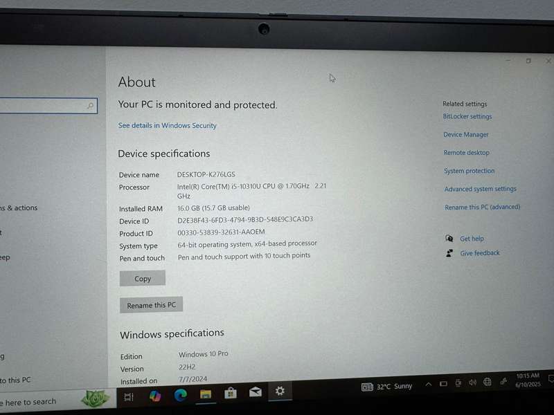 Lenovo Yoga Laptop - Foldable - Touchscreen - x13 -Intel i5 10th Gen Vpro_ 16GB RAM - 256GB SSD