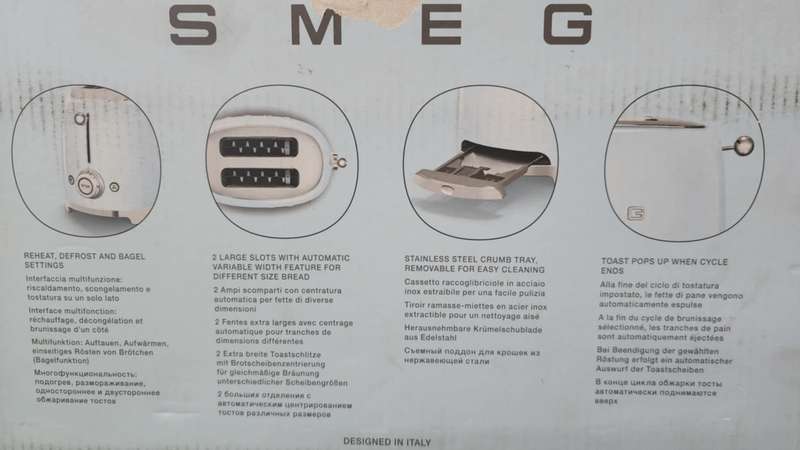 Smeg 2 slice toaster demo