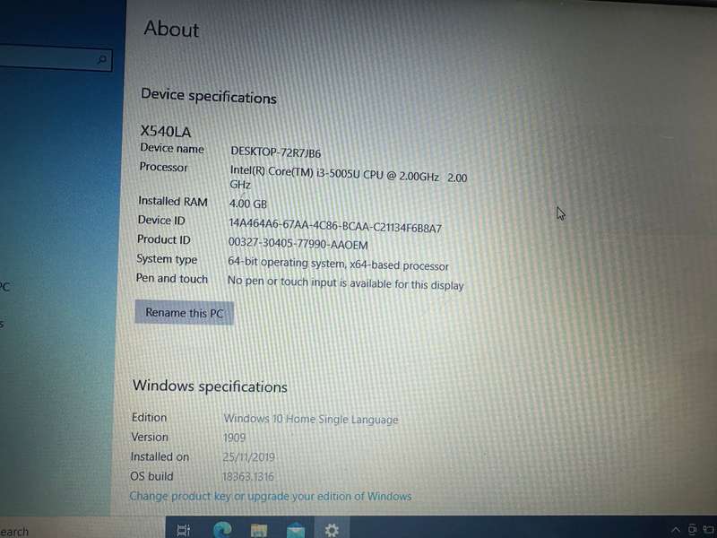 a540L- Warehouse Clearance : Asus - X540L- INtel Core i3 -  4GB RAM - Windows HOME