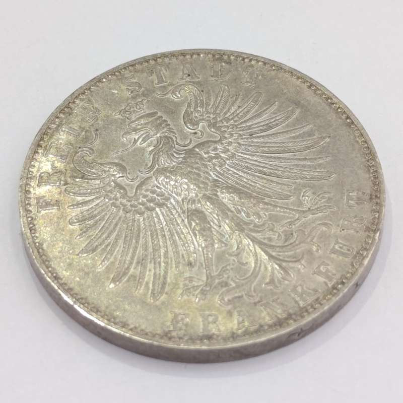 1862 German States Frankfurt silver one Thaler - Proof/Prooflike