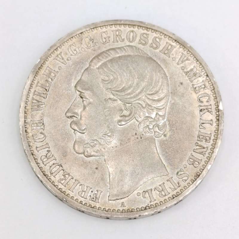 1870 German States Mecklenburg-Strelitz Silver One Thaler - Proof/Prooflike