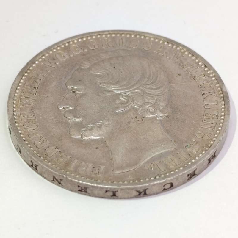 1870 German States Mecklenburg-Strelitz Silver One Thaler - Proof/Prooflike