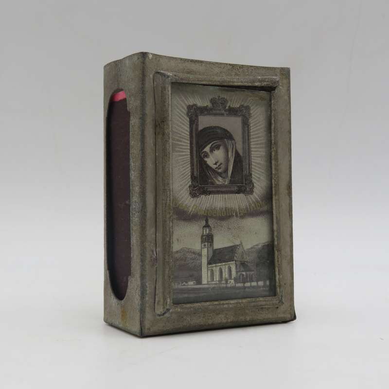Vintage Matchbox Holder with Photo