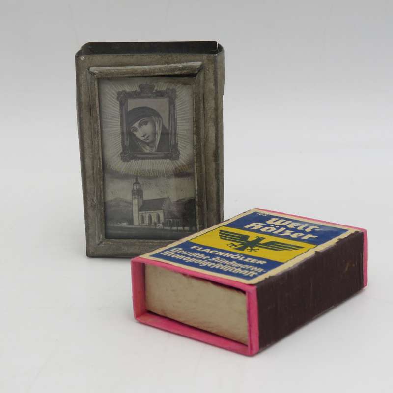 Vintage Matchbox Holder with Photo