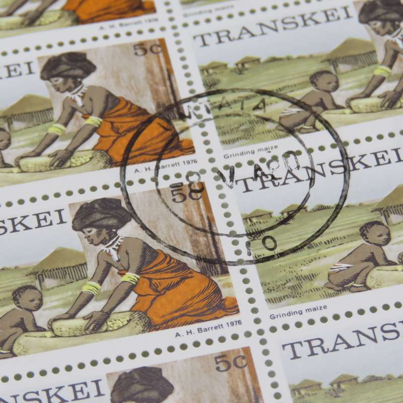 Transkei - SACC 9a Full Sheets in mint and used - 353/354/355/356/357