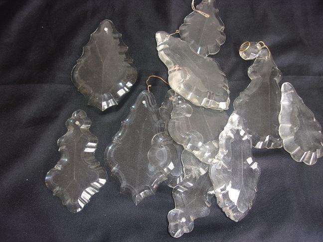 Huge lot of genuine Czechoslovakian glass chandelier lustres - 2.3kg