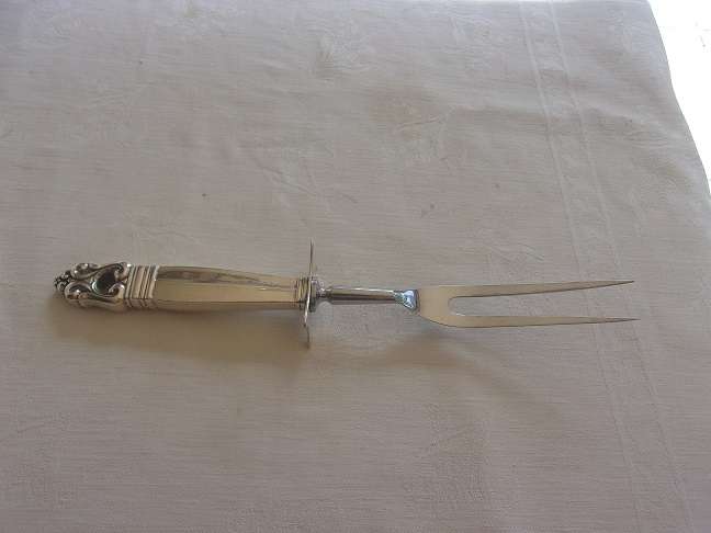 3 piece vintage International Sterling Royal Danish Sterling silver handle carving set - 445g