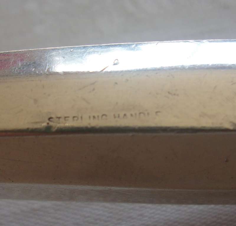 3 piece vintage International Sterling Royal Danish Sterling silver handle carving set - 445g