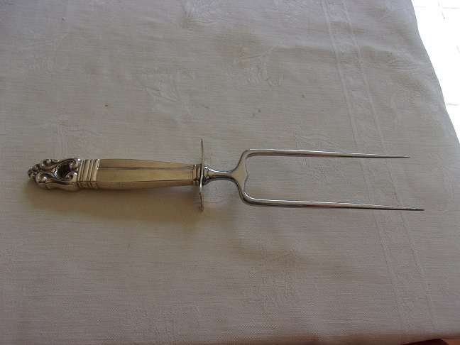 3 piece vintage International Sterling Royal Danish Sterling silver handle carving set - 445g