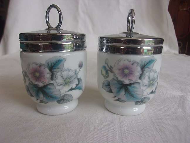 2 Vintage Royal Worcester Woodland "Standard" egg coddlers