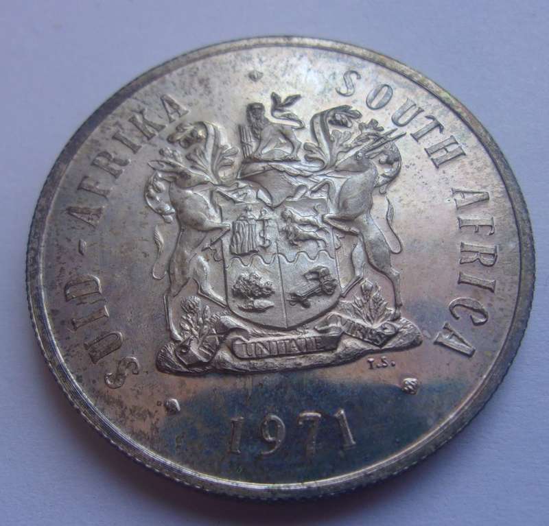 1971 SA short proof set with silver R1 in SAM box