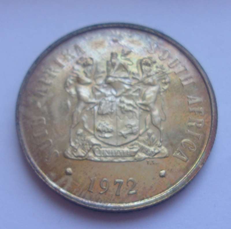 1972 SA short proof set with silver R1 in SAM box