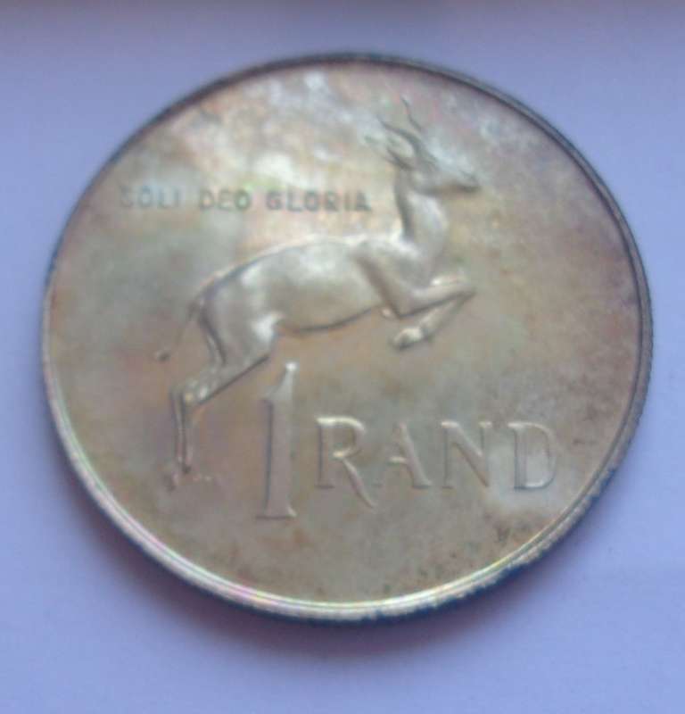 1972 SA short proof set with silver R1 in SAM box
