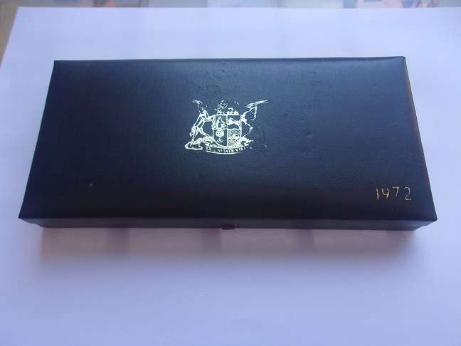 1972 SA short proof set with silver R1 in SAM box