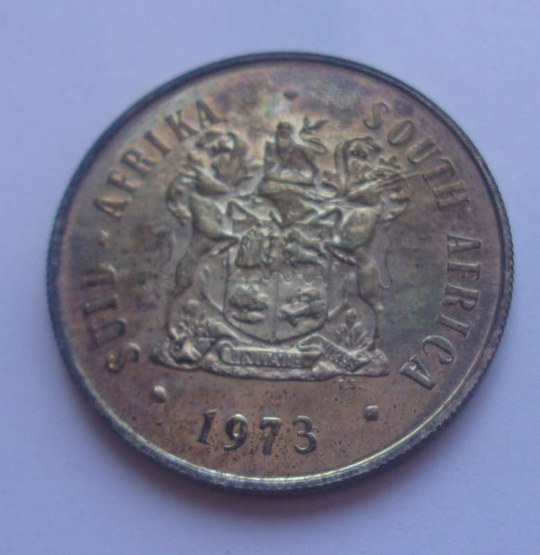 1973 SA short proof set with silver R1 in SAM box