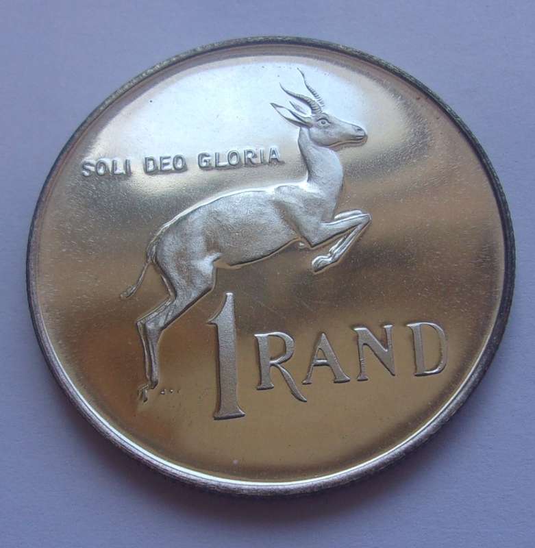 1973 SA short proof set with silver R1 in SAM box