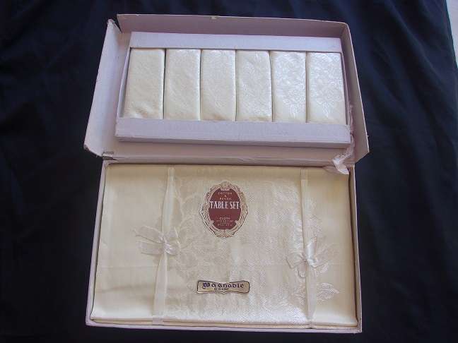 Vintage Cotton & Rayon table set - unused in box