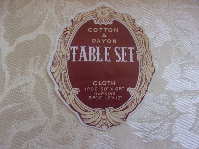 Vintage Cotton & Rayon table set - unused in box