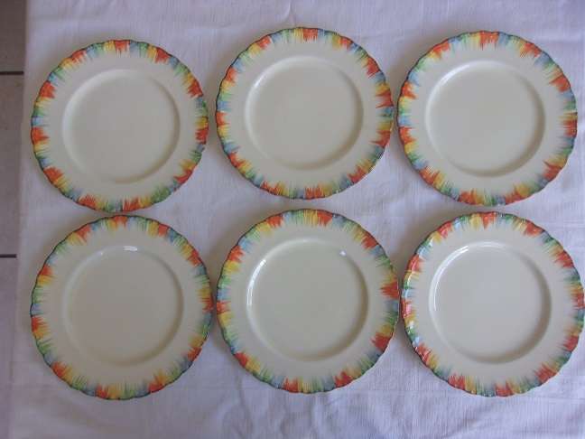 Vintage art deco Grindley Potteries Chameleon cake set - 776869
