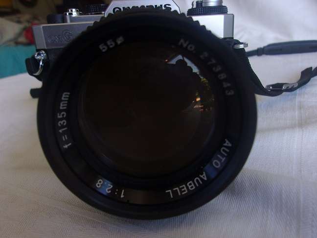 Vintage Olympus OM-G camera + extra lens + flash