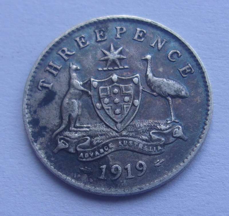 1912, 1917, 1919 Silver Australia 3p coins for 1 bid