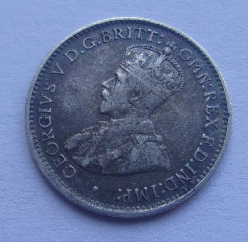 1912, 1917, 1919 Silver Australia 3p coins for 1 bid