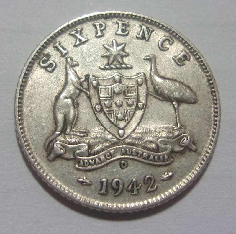 1942 Silver Australia 6p & 3p coins for 1 bid
