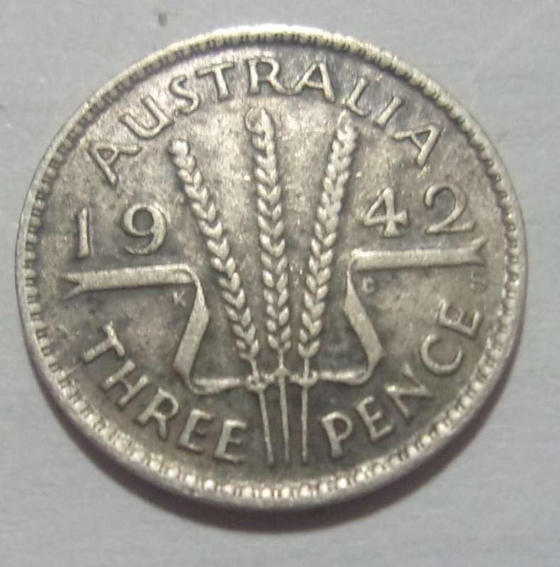 1942 Silver Australia 6p & 3p coins for 1 bid