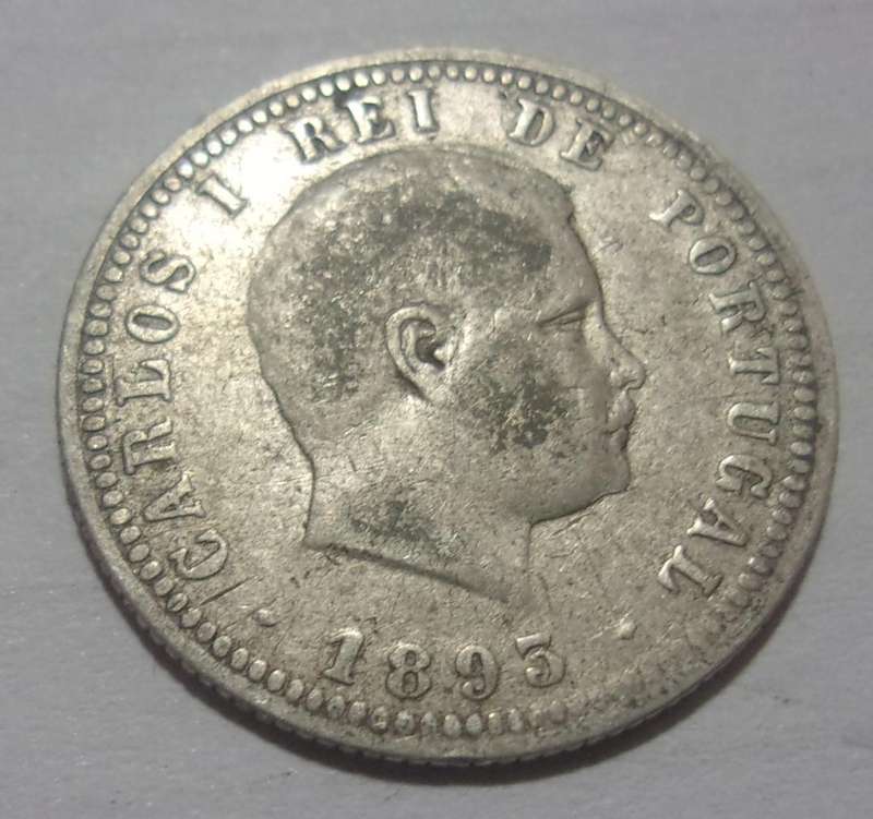 1893 silver Portugal 100 & 50 Reis coins for 1 bid