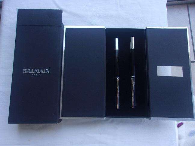 2 Balmain Paris rollerballs, 1 Parker ballpoint and a Quill propelling pencil for 1 bid