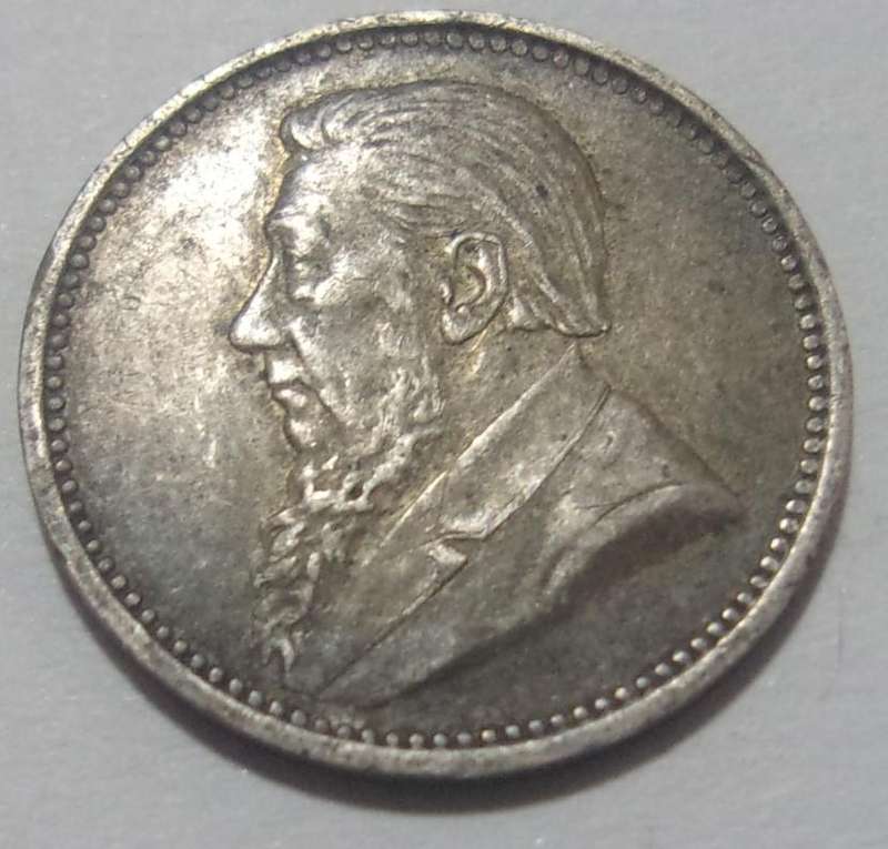 1896 ZAR 3 Pence coin