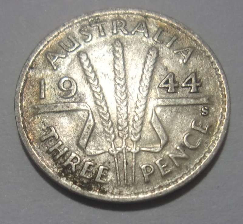 1942-1944 Silver Australia 3p coins for 1 bid