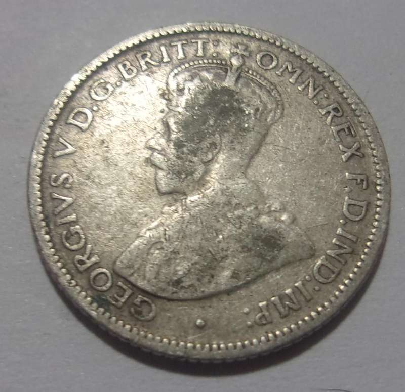 1924 Silver Australia 6p coin