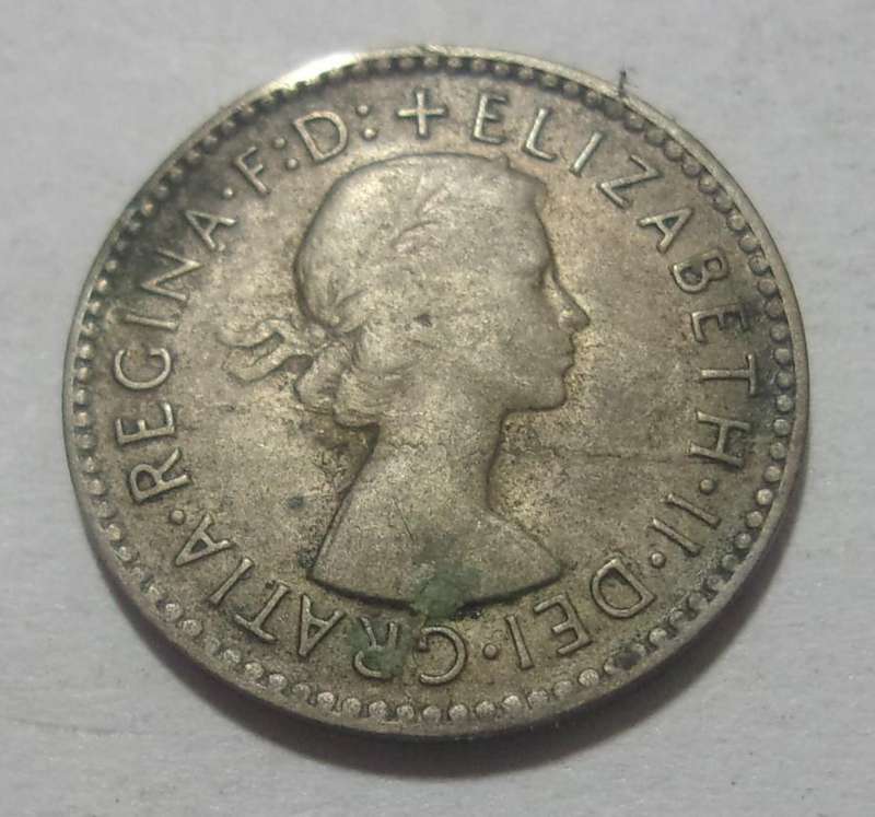 6 Silver Australia 3p coins for 1 bid