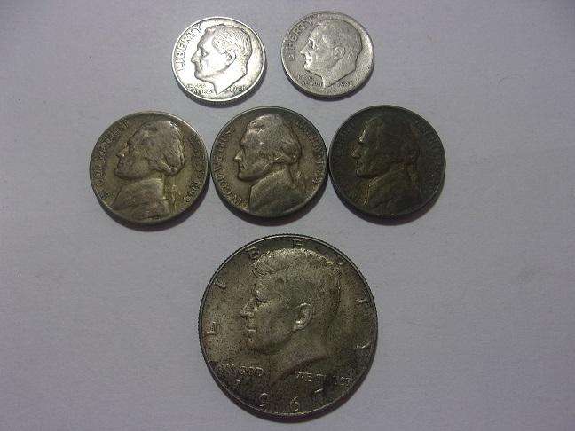 Lot of 6 USA  coins for 1 bid