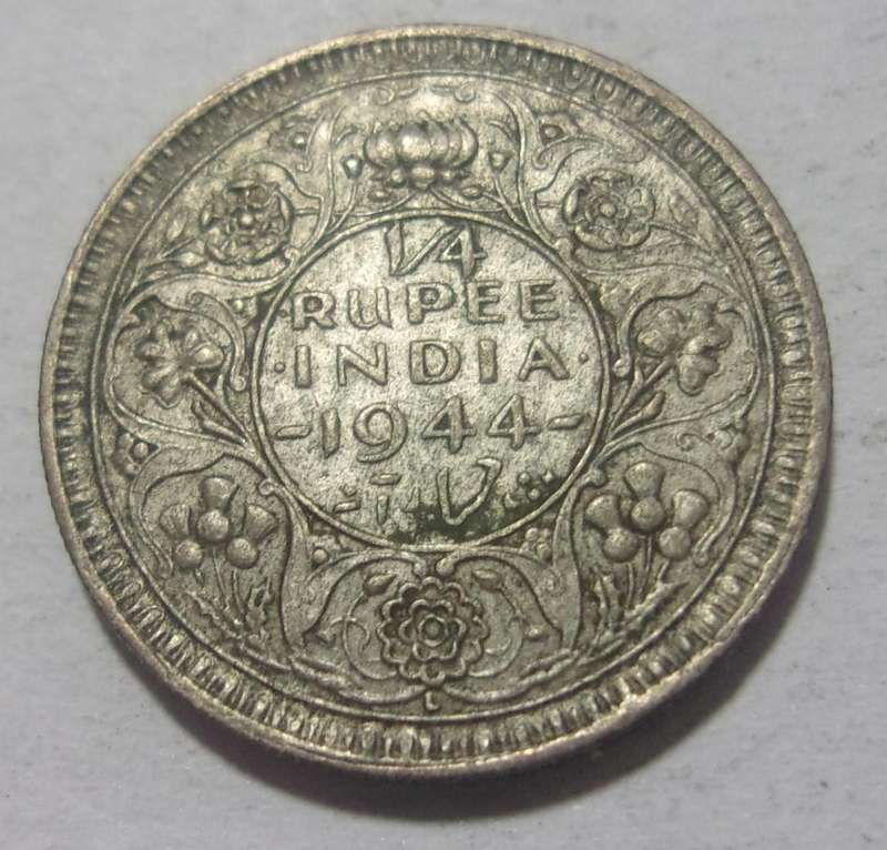 3 Silver India 1/4 Rupees for 1 bid