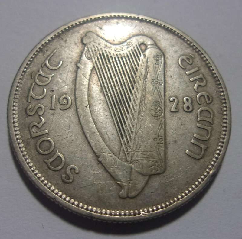 1928 silver Ireland Florin coin