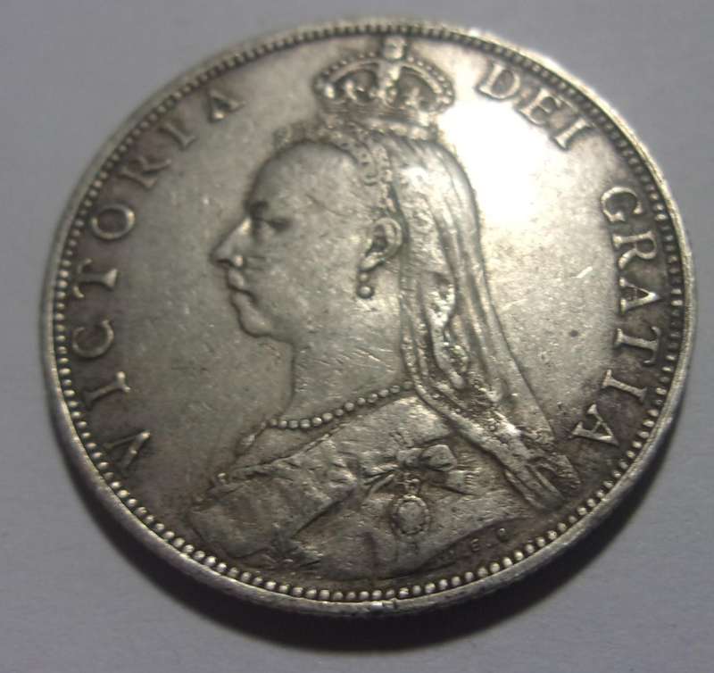 1889 silver British Florin coin