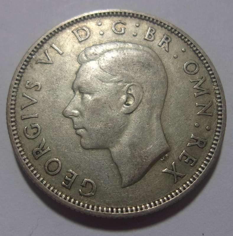 1946 silver British Two Shillings coin